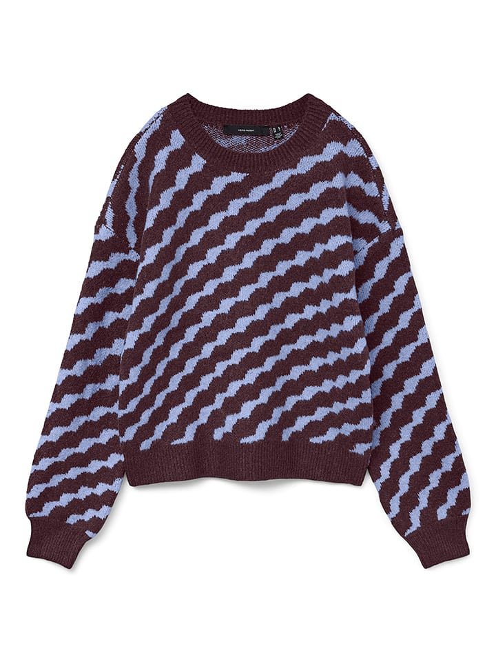 Vero Moda Sweter w kolorze brązowo-błękitnym