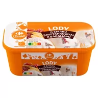 Lody i desery lodowe - Carrefour Classic Lody o smaku śmietankowym z bakaliami 1 l - miniaturka - grafika 1