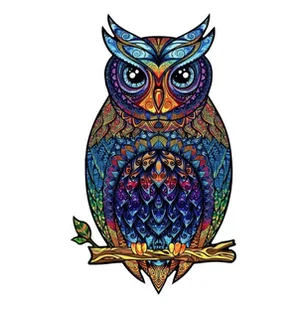Czarująca Sowa drewniane puzzle 650 el. Unidragon - Puzzle - miniaturka - grafika 1