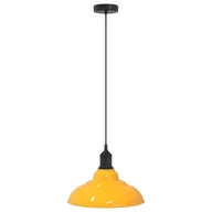 Lampy ogrodowe - vidaXL Lampa wisząca z regulacją wysokości E27 połysk żółty metal - miniaturka - grafika 1