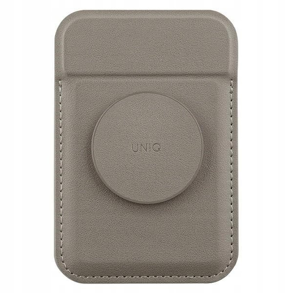 Uniq Flixa magnetyczny portfel na karty z podpórką MagSafe szary/flint grey
