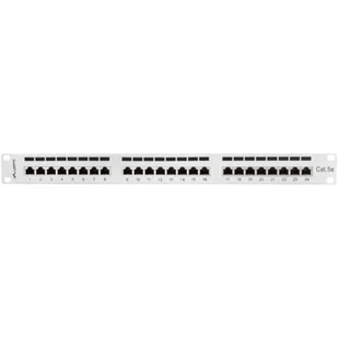 Lanberg Patch panel 24 port 1U CAT.5e Ekranowany Szary PPS5-1024-S - Akcesoria do szaf serwerowych - miniaturka - grafika 1