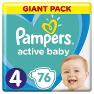 Pieluchy - Pampers Active Baby Giant Pack 4 Maxi 76szt - miniaturka - grafika 1