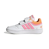 Sneakersy damskie - adidas Uniseks - dzieci Hoops Lifestyle Basketball Hook-and-Loop, Sneakersy Ftwr White/Beam Pink/Screaming Orange, 31 1/2 EU - miniaturka - grafika 1