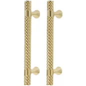 Zawiasy, okucia i inne akcesoria - Uchwyt meblowy w kolorze złotym, rozstaw otworów 128 mm, uchwyt kuchenny ze stopu cynku, uchwyt do szafki sypialnianej, 2 szt. - miniaturka - grafika 1