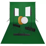 Lampy studyjne - vidaXL Zestaw studyjny Zestaw studyjny z lampami softbox tłem i blendami 3067057 - miniaturka - grafika 1