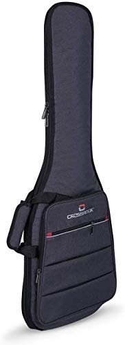 Crossrock CRSG107E Torba na gitarę elektryczną, watowanie 10 mm, dostępny plecak, ciemnoszary (CRSG107EGR)