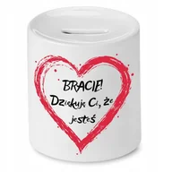 Skarbonki - SKARBONKA DLA BRATA DZIĘKUJE CI ŻE JESTEŚ z Nadrukiem ze Zdjęciem - miniaturka - grafika 1