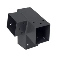 Łączniki, trójniki, kształtki - Łącznik narożny prawy 7.1x7.1 cm 75st. 3-końce Suki Plug-in antracyt - miniaturka - grafika 1