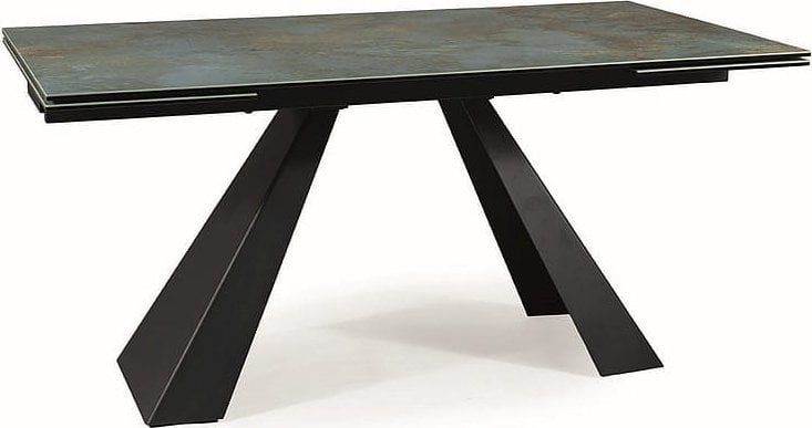 Signal Stół SALVADORE CERAMIC 160240x90 turkus/czarny mat