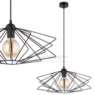 Lampy sufitowe - Inne LAMPA wisząca VEN W-CORF/C BK metalowa OPRAWA druciana ZWIS klatka loft czarna VEN W-CORF/C BK - miniaturka - grafika 1