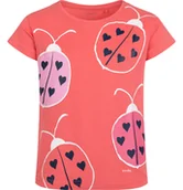Bluzki dla dziewczynek - T-shirt z krótkim rękawem dla dziewczynki, z biedronkami, 3-8 lat - miniaturka - grafika 1