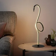 Lampy stojące - Elstead Lampa stołowa LED Flamingo, czarna, metal, 50 cm wysokości - miniaturka - grafika 1