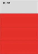 Etykiety do drukarek - Etykiety samoprzylepne 210x74 CZERWONE - miniaturka - grafika 1