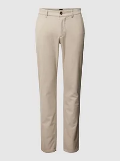 Spodnie męskie - Chinosy o kroju slim fit ze wzorem w pepitkę - grafika 1
