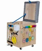 Zabawki zręcznościowe - Pufa Manipulacyjna Na Zabawki Tablica Skrzynia - miniaturka - grafika 1