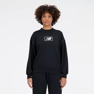 Bluzy damskie - Bluza damska New Balance WT33514BK  czarna - miniaturka - grafika 1