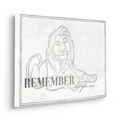 Wyposażenie pokoiku dziecięcego - Disney 100 obraz na blejtramie w ramie z prawdziwego drewna - Lion King Be Yourself - rozmiar 40 x 60 cm - pokój dziecięcy, obraz na płótnie, obraz ścienny - miniaturka - grafika 1