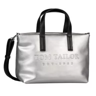 Torebki damskie - TOM TAILOR Thessa damska torba na ramię Shopper z zamkiem błyskawicznym, mała, srebrna, srebro, S, casual - miniaturka - grafika 1