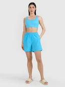 Spodenki damskie - 4F Spodenki plażowe damskie - turkusowe L - miniaturka - grafika 1