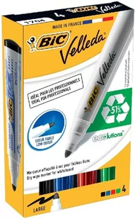 BIC Marker Velleda ECO gruba końcówka Mix kolorów 4 sztuki - Przybory szkolne - miniaturka - grafika 2