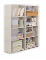 Szafy - SZAFA Modułowa SKŁADANA Wieszak GARDEROBA na UBRANIA Metalowa 125x28x80 cm - miniaturka - grafika 1