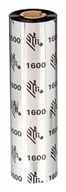 Taśmy do drukarek barwiące - Zebra 1600 Wax taśma termiczna 450 m Czarny 01600BK08345 - miniaturka - grafika 1