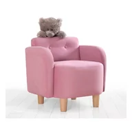 Fotele i pufy dla dzieci - Różowy fotel dziecięcy Volie – Balcab Home - miniaturka - grafika 1