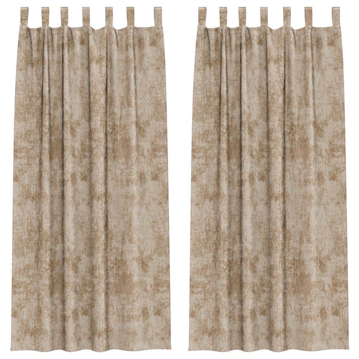 vidaXL Zasłony z weluru 2 szt. z eyeletami w kolorze szampana 260 x 140 cm