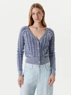 Swetry damskie - Guess Kardigan W5YR15 Z3OU0 Niebieski Regular Fit - miniaturka - grafika 1