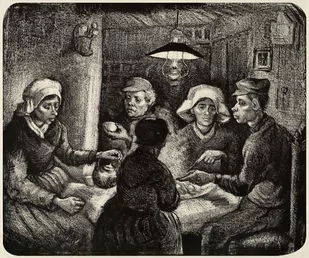 Plakat, Potato Eaters, Vincent van Gogh, 70x50 cm - Plakaty - miniaturka - grafika 1