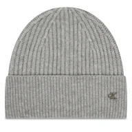 Czapki damskie - Czapka Calvin Klein Ck Metal Wool Beanie LV04D8032G Szary - miniaturka - grafika 1