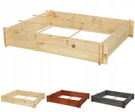 Szklarnie ogrodowe - Drewniana grządka podwyższona donica ogrodowa na warzywa warzywnik 120x100 / Wamar-Sosenka - miniaturka - grafika 1