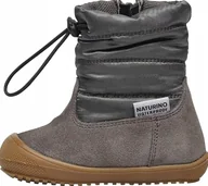 Śniegowce damskie - NATURINO ŚNIEGOWCE DZIECIĘCE ZE SKÓRĄ SZNUROWANE PROSTE 21 6AA - miniaturka - grafika 1