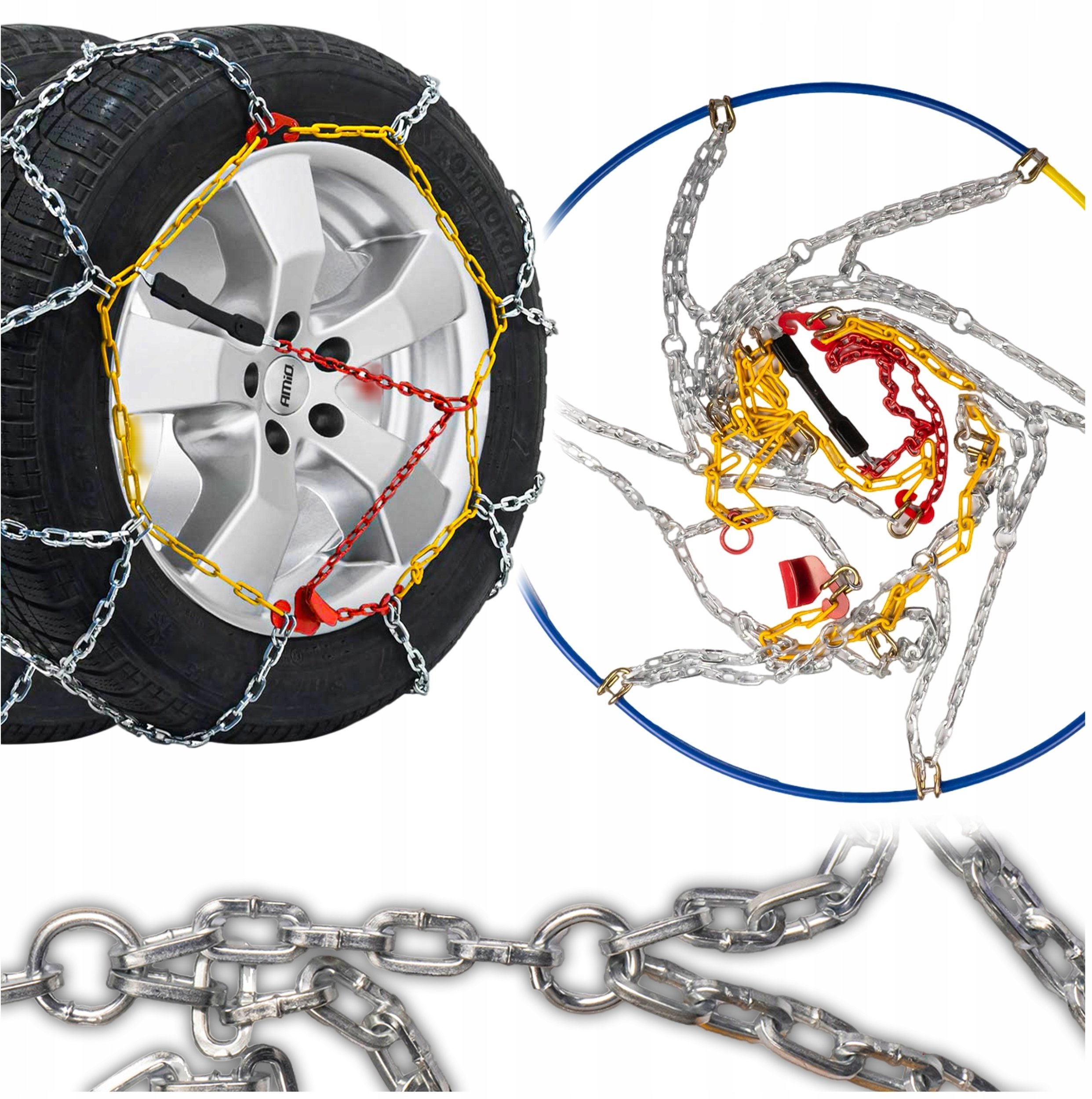 AMiO Łańcuchy Śniegowe / Snow Chains 12 mm + BAG KN-130 N