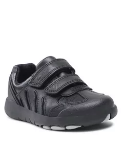 Buty dla dziewczynek - Clarks Sneakersy Rex Stride T 261614397 Czarny - grafika 1