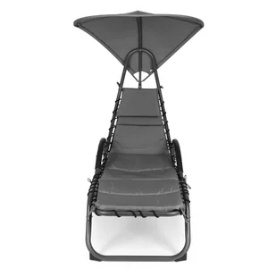 Leżanka ogrodowa z dużym owalnym daszkiem ModernHome - Meble ogrodowe Leżanka ogrodowa z dużym owalnym daszkiem ModernHome - Meble ogrodowe - miniaturka - grafika 5