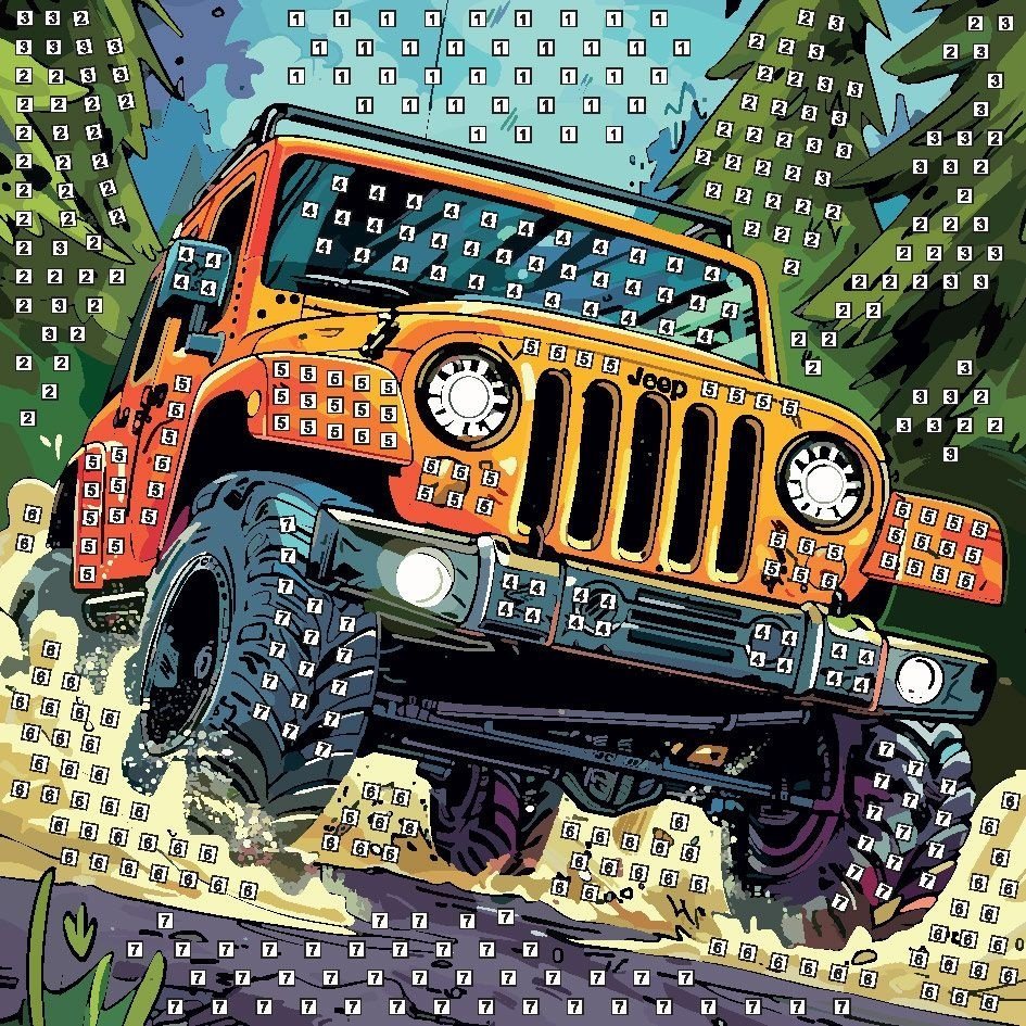 Mozaika piankowa Auto Terenowe Jeep Fun&Joy