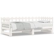 Łóżka - Łóżko rozsuwane, białe, 2x(90x200) cm, lite drewno sosnowe Lumarko! - miniaturka - grafika 1