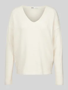 Sweter z dekoltem w serek model ‘RICA’ - Swetry damskie - miniaturka - grafika 1