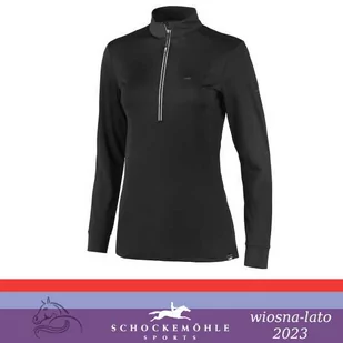 Schockemohle Bluzka damska PAGE.SP SS 2023 - black - Koszulki jeździeckie - miniaturka - grafika 1