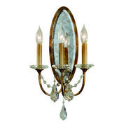 Lampy ścienne - Feiss Kinkiet LAMPA ścienna FE/VALENTINA/W3 Elstead pałacowa OPRAWA świecznikowa z kryształkami crystal brąz przezroczysta FE/VALENTINA/W3 - miniaturka - grafika 1