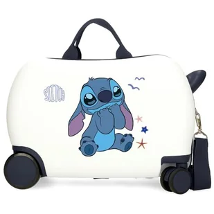 Joumma Disney Stitch Excited Walizka dziecięca biała 45 x 31 x 20 cm twarda ABS 24,6 l 1,8 kg 4 koła bagaż podręczny, biała, walizka dziecięca - Walizki - miniaturka - grafika 1