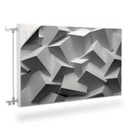 Dekoracje domu - Mata MAGNETYCZNA Na Grzejnik Abstrakcyjne Białe Tło Efekt 3D 100cm x 60cm - miniaturka - grafika 1