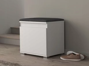 Szafka na buty z siedziskiem Nevada 50 Biała - Szafki na buty - miniaturka - grafika 1