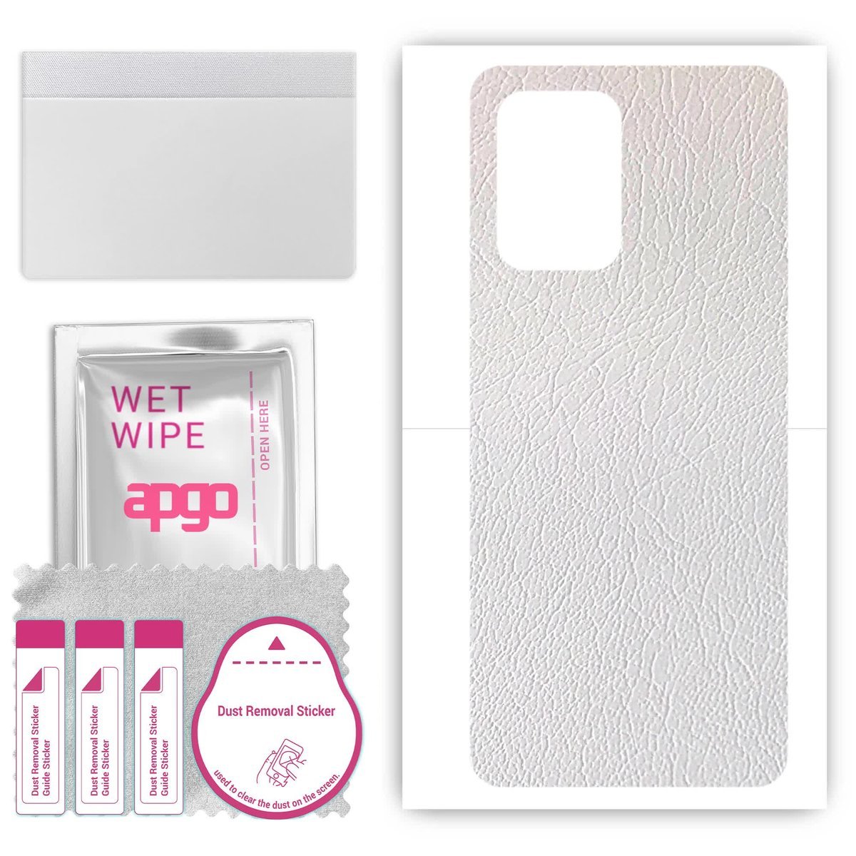 Folia naklejka skórka strukturalna na TYŁ do Xiaomi Redmi Note 11T Pro - Skóra Biała - apgo SKINS