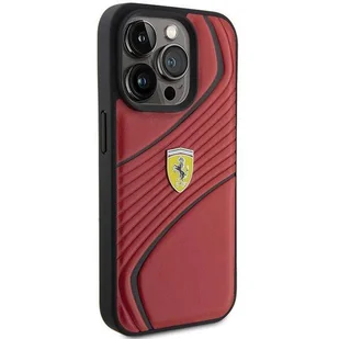 Etui Ferrari Twist Metal Logo na iPhone 15 Pro - czerwone - Etui i futerały do telefonów - miniaturka - grafika 4