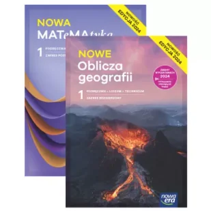 Pakiet podręczników: Nowa MATeMAtyka, Nowe Oblicza geografii. Zakres rozszerzony. Liceum i technikum. Klasa 1. Edycja 2024 - Podręczniki do technikum - miniaturka - grafika 1