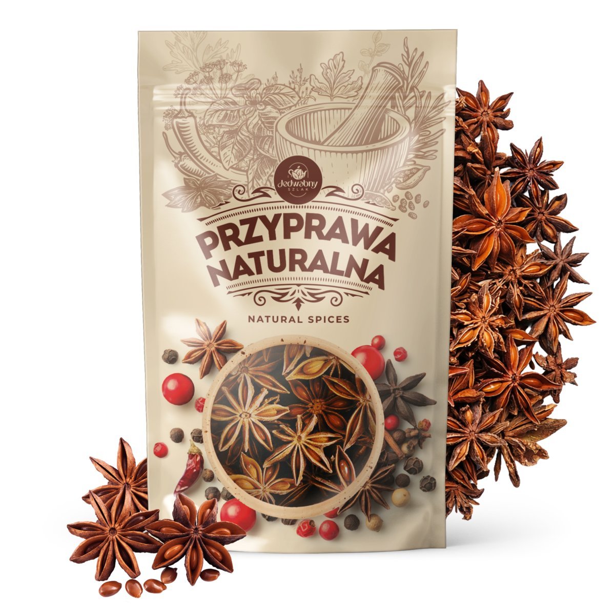 Anyż GWIAZDKI 50g aromatyczny cały na grzaniec pachnący ZIMOWY