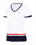 Koszulki sportowe damskie - Koszulka damska Fila  T-Shirt Elisabeth White/Navy S - miniaturka - grafika 1